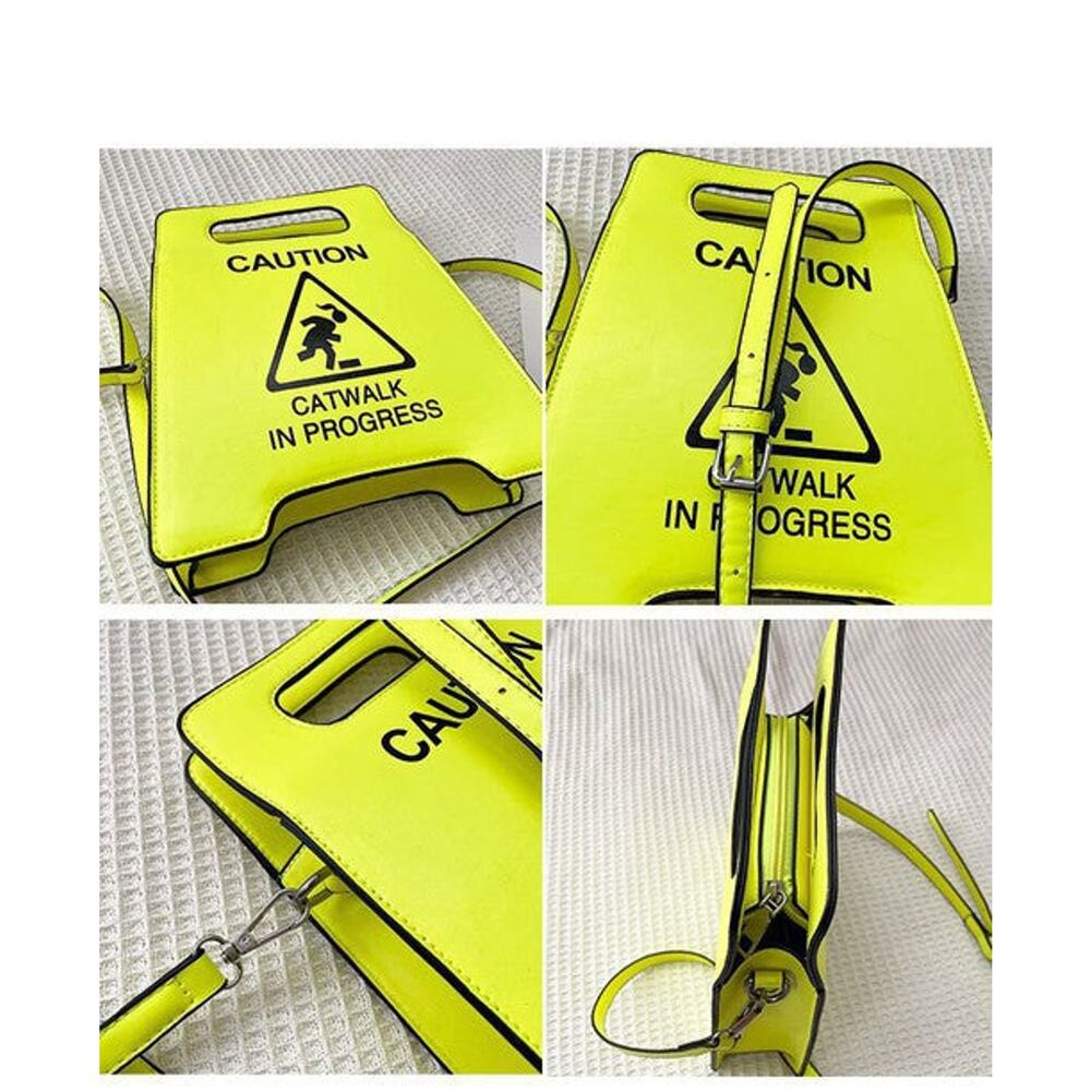 "Caution" Design Handbag - Picture 5 of 14